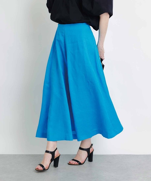 PICCIN（ピッチン）の「麻ドレープAラインスカート（スカート・レディース・ターコイズブルー/ピンク/イエロー・M）」の17枚目の写真