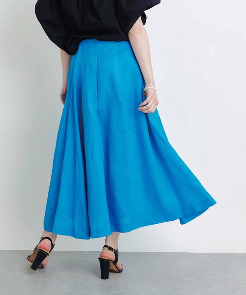 PICCIN（ピッチン）の「麻ドレープAラインスカート（スカート・レディース・ターコイズブルー/ピンク/イエロー・M）」の16枚目の写真