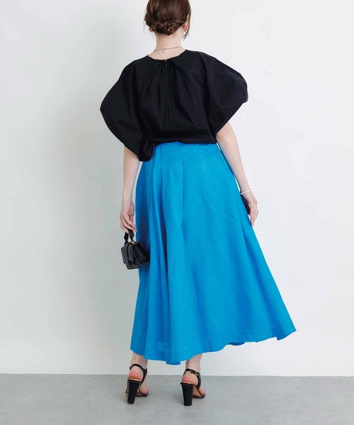 PICCIN（ピッチン）の「麻ドレープAラインスカート（スカート・レディース・ターコイズブルー/ピンク/イエロー・M）」の13枚目の写真
