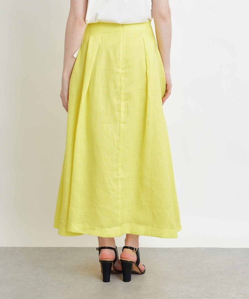 PICCIN（ピッチン）の「麻ドレープAラインスカート（スカート・レディース・ターコイズブルー/ピンク/イエロー・M）」の9枚目の写真