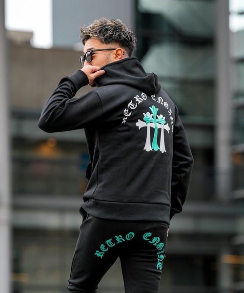 adamsJUGGLER（アダムスジャグラー）の「RTEG T.C.O.E ジップフーディー（パーカー・メンズ・ブラック/ホワイト・XL/L/M/S）」の2枚目の写真