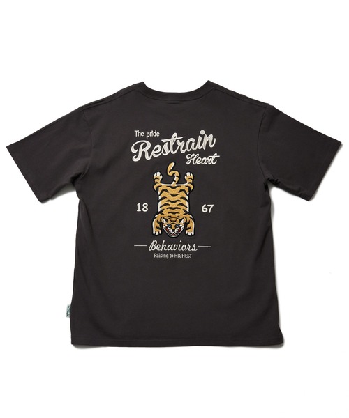 NO NEED(ノーニード)の「TIGER刺繍Tシャツ(Tシャツ/カットソー・メンズ・オフホワイト/ブラック/ブラウン/チャコール・M/L/LL)」の10枚目の写真