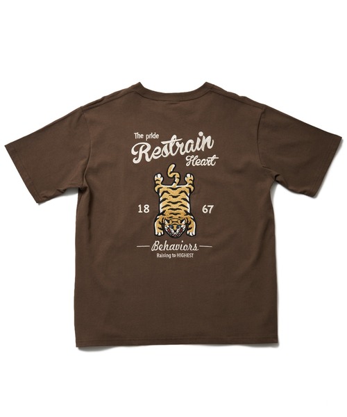 NO NEED(ノーニード)の「TIGER刺繍Tシャツ(Tシャツ/カットソー・メンズ・オフホワイト/ブラック/ブラウン/チャコール・M/L/LL)」の11枚目の写真
