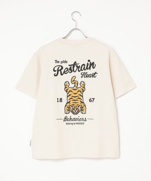 NO NEED(ノーニード)の「TIGER刺繍Tシャツ(Tシャツ/カットソー・メンズ・オフホワイト/ブラック/ブラウン/チャコール・M/L/LL)」の17枚目の写真