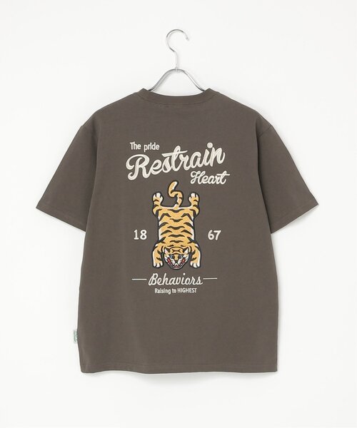 NO NEED(ノーニード)の「TIGER刺繍Tシャツ(Tシャツ/カットソー・メンズ・オフホワイト/ブラック/ブラウン/チャコール・M/L/LL)」の16枚目の写真