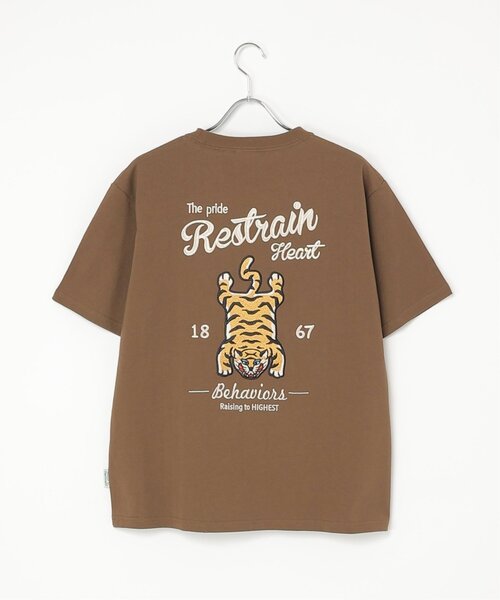 NO NEED(ノーニード)の「TIGER刺繍Tシャツ(Tシャツ/カットソー・メンズ・オフホワイト/ブラック/ブラウン/チャコール・M/L/LL)」の15枚目の写真