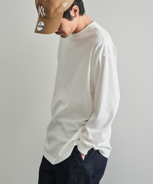 LIFEMAX（ライフマックス）の「【LIFEMAX】6.5oz ピグメントダイ ロングスリーブTシャツ ロンT 無地 長袖 ヴィンテージ風 フェード 古着風 色落ち MS1171（Tシャツ/カットソー・メンズ・オフホワイト/ブラック/ネイビー・S/M/L/XL）」の2枚目の写真