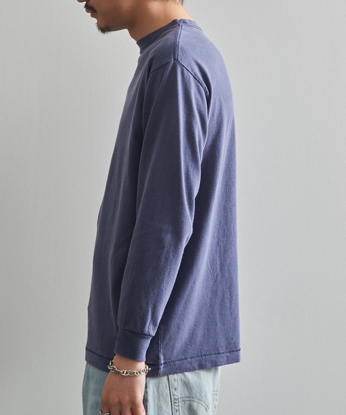 LIFEMAX（ライフマックス）の「【LIFEMAX】6.5oz ピグメントダイ ロングスリーブTシャツ ロンT 無地 長袖 ヴィンテージ風 フェード 古着風 色落ち MS1171（Tシャツ/カットソー・メンズ・オフホワイト/ブラック/ネイビー・S/M/L/XL）」の7枚目の写真