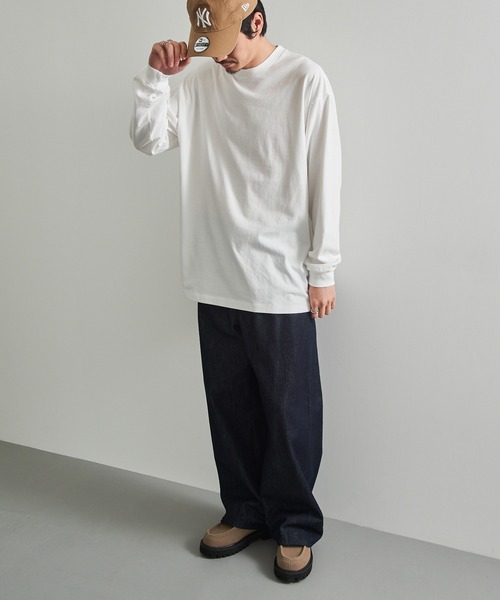 LIFEMAX（ライフマックス）の「【LIFEMAX】6.5oz ピグメントダイ ロングスリーブTシャツ ロンT 無地 長袖 ヴィンテージ風 フェード 古着風 色落ち MS1171（Tシャツ/カットソー・メンズ・オフホワイト/ブラック/ネイビー・S/M/L/XL）」の16枚目の写真