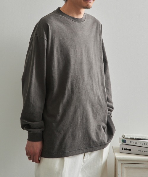 LIFEMAX（ライフマックス）の「【LIFEMAX】6.5oz ピグメントダイ ロングスリーブTシャツ ロンT 無地 長袖 ヴィンテージ風 フェード 古着風 色落ち MS1171（Tシャツ/カットソー・メンズ・オフホワイト/ブラック/ネイビー・S/M/L/XL）」の20枚目の写真