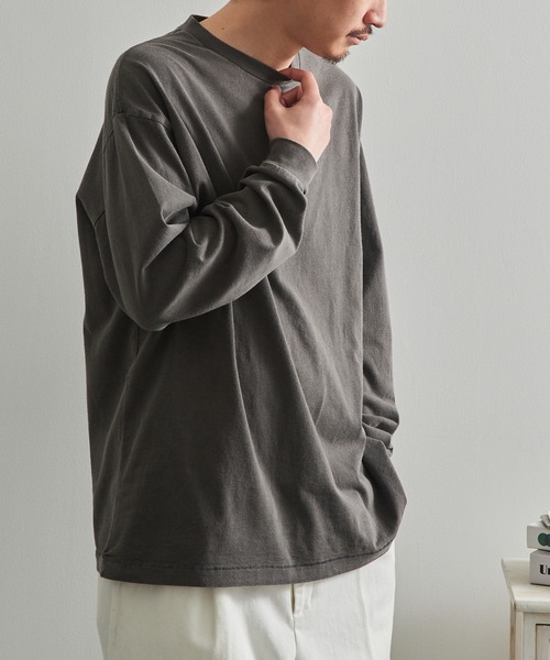 LIFEMAX（ライフマックス）の「【LIFEMAX】6.5oz ピグメントダイ ロングスリーブTシャツ ロンT 無地 長袖 ヴィンテージ風 フェード 古着風 色落ち MS1171（Tシャツ/カットソー・メンズ・オフホワイト/ブラック/ネイビー・S/M/L/XL）」の21枚目の写真