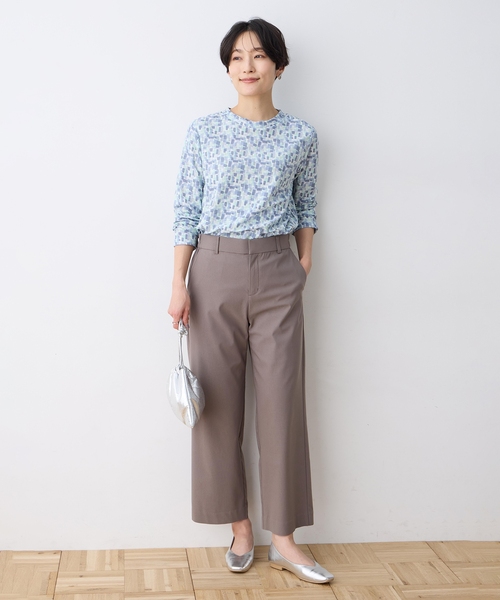 DECOY SINCE 1981(デコイシンスイチキュウハチイチ)の「ジャガードプリント8部袖Tシャツ【綿100%・オーガニックコットンブレンド】(Tシャツ/カットソー・レディース・グリーン/ブルー/オレンジ・M/LL/L)」の10枚目の写真