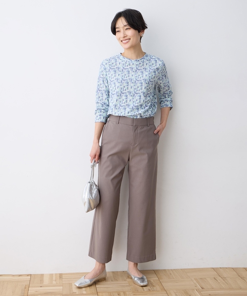 DECOY SINCE 1981(デコイシンスイチキュウハチイチ)の「ジャガードプリント8部袖Tシャツ【綿100%・オーガニックコットンブレンド】(Tシャツ/カットソー・レディース・グリーン/ブルー/オレンジ・M/LL/L)」の11枚目の写真