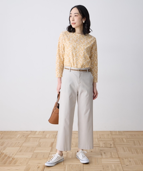 DECOY SINCE 1981(デコイシンスイチキュウハチイチ)の「ジャガードプリント8部袖Tシャツ【綿100%・オーガニックコットンブレンド】(Tシャツ/カットソー・レディース・グリーン/ブルー/オレンジ・M/LL/L)」の15枚目の写真