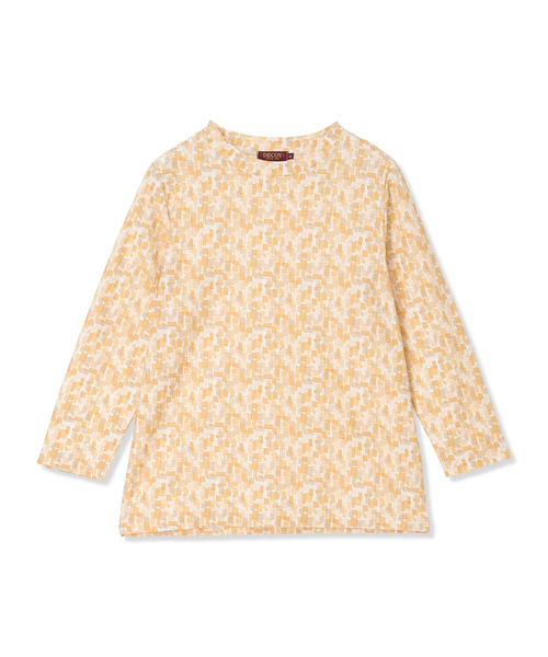 DECOY SINCE 1981(デコイシンスイチキュウハチイチ)の「ジャガードプリント8部袖Tシャツ【綿100%・オーガニックコットンブレンド】(Tシャツ/カットソー・レディース・グリーン/ブルー/オレンジ・M/LL/L)」の21枚目の写真