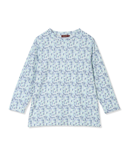 DECOY SINCE 1981(デコイシンスイチキュウハチイチ)の「ジャガードプリント8部袖Tシャツ【綿100%・オーガニックコットンブレンド】(Tシャツ/カットソー・レディース・グリーン/ブルー/オレンジ・M/LL/L)」の19枚目の写真