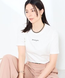 《手洗い可能》W&Wベイシック丈ロゴTシャツ