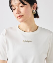 NOLLEY’S Sophi | 《手洗い可能》W&Wベイシック丈ロゴTシャツ(Tシャツ/カットソー)