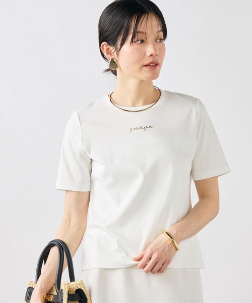 NOLLEY’S Sophi(ノーリーズソフィ)の「《手洗い可能》W&Wベイシック丈ロゴTシャツ(Tシャツ/カットソー・レディース・ホワイト系その他3/ホワイト系その他2・38)」の7枚目の写真