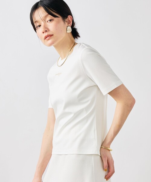 NOLLEY’S Sophi(ノーリーズソフィ)の「《手洗い可能》W&Wベイシック丈ロゴTシャツ(Tシャツ/カットソー・レディース・ホワイト系その他3/ホワイト系その他2・38)」の8枚目の写真