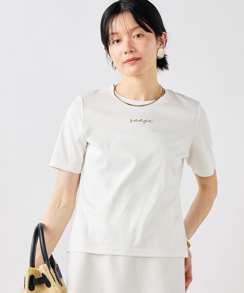 NOLLEY’S Sophi(ノーリーズソフィ)の「《手洗い可能》W&Wベイシック丈ロゴTシャツ(Tシャツ/カットソー・レディース・ホワイト系その他3/ホワイト系その他2・38)」の11枚目の写真