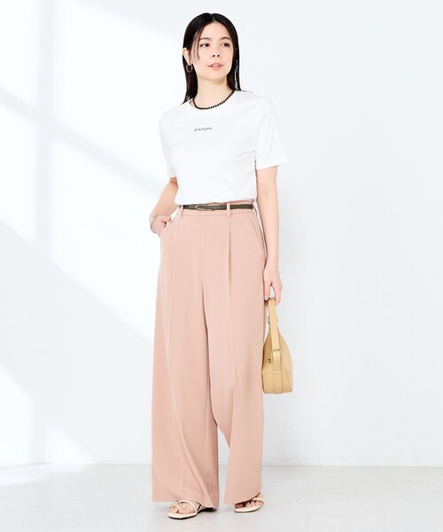 NOLLEY’S Sophi(ノーリーズソフィ)の「《手洗い可能》W&Wベイシック丈ロゴTシャツ(Tシャツ/カットソー・レディース・ホワイト系その他3/ホワイト系その他2・38)」の12枚目の写真