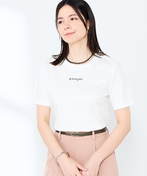 NOLLEY’S Sophi(ノーリーズソフィ)の「《手洗い可能》W&Wベイシック丈ロゴTシャツ(Tシャツ/カットソー・レディース・ホワイト系その他3/ホワイト系その他2・38)」の16枚目の写真