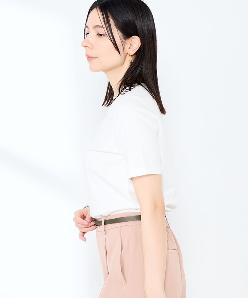 NOLLEY’S Sophi(ノーリーズソフィ)の「《手洗い可能》W&Wベイシック丈ロゴTシャツ(Tシャツ/カットソー・レディース・ホワイト系その他3/ホワイト系その他2・38)」の17枚目の写真