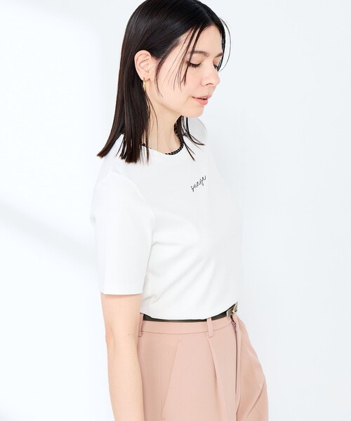 NOLLEY’S Sophi(ノーリーズソフィ)の「《手洗い可能》W&Wベイシック丈ロゴTシャツ(Tシャツ/カットソー・レディース・ホワイト系その他3/ホワイト系その他2・38)」の19枚目の写真