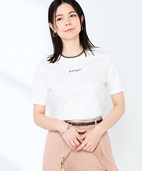NOLLEY’S Sophi(ノーリーズソフィ)の「《手洗い可能》W&Wベイシック丈ロゴTシャツ(Tシャツ/カットソー・レディース・ホワイト系その他3/ホワイト系その他2・38)」の20枚目の写真