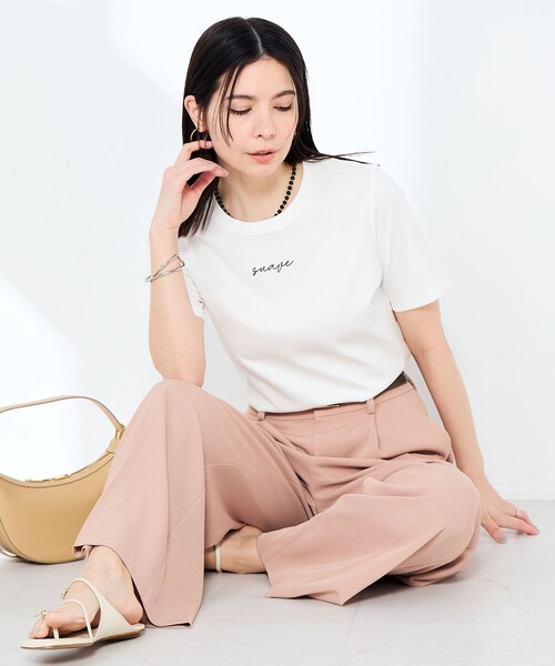 NOLLEY’S Sophi(ノーリーズソフィ)の「《手洗い可能》W&Wベイシック丈ロゴTシャツ(Tシャツ/カットソー・レディース・ホワイト系その他3/ホワイト系その他2・38)」の21枚目の写真