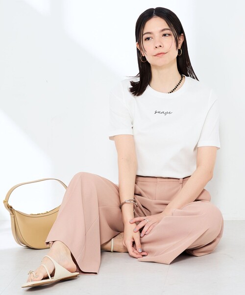 NOLLEY’S Sophi(ノーリーズソフィ)の「《手洗い可能》W&Wベイシック丈ロゴTシャツ(Tシャツ/カットソー・レディース・ホワイト系その他3/ホワイト系その他2・38)」の22枚目の写真
