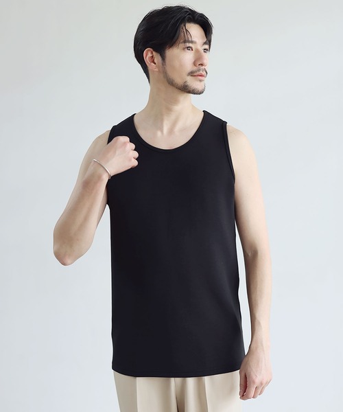SPU(スプ)の「防シワ・抗ピリング・接触冷感・ウォッシャブル機能性ハイポンチタンクトップ(タンクトップ・メンズ・ブラック/グレー/ホワイト・S/XL/L/M)」の13枚目の写真