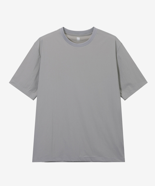 MINDBRIDGE（マインドブリッジ）の「[エアクール]マイクロエアホールレギュラーフィット半袖Tシャツ - 2カラー（Tシャツ/カットソー・メンズ・チャコールグレー/ベージュ・95/100/105/110）」の3枚目の写真