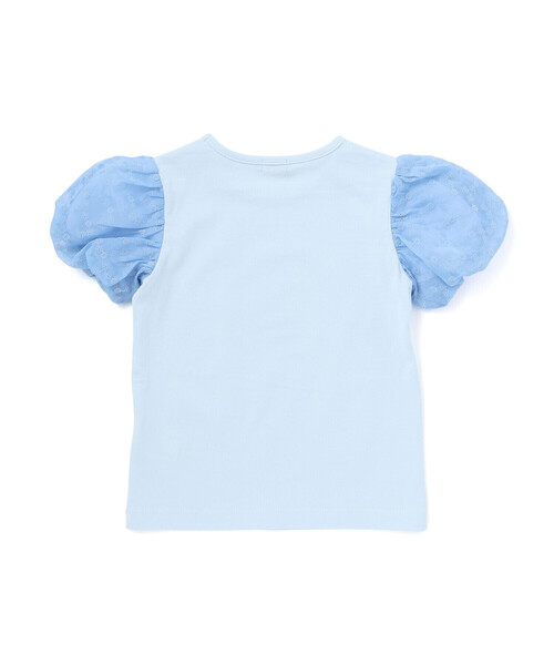 BeBe(ベベ)の「ジャルダンフルーリプリントレースバルーンスリーブ天竺Tシャツ(Tシャツ/カットソー・キッズ・ブルー/ホワイト・120cm/150cm/140cm/130cm/110cm)」の12枚目の写真