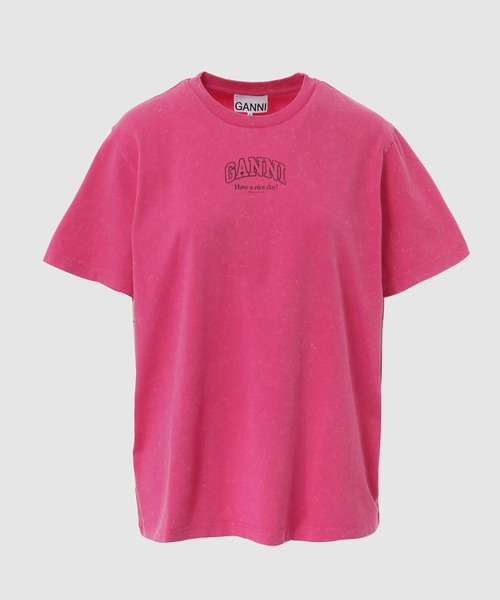 GANNI（ガニー）の「Future Essentials Washed Effect Tee（Tシャツ/カットソー・レディース・ブラウン系その他/その他・S/M/L）」の2枚目の写真