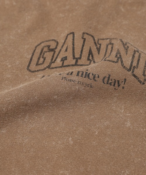 GANNI（ガニー）の「Future Essentials Washed Effect Tee（Tシャツ/カットソー・レディース・ブラウン系その他/その他・S/M/L）」の4枚目の写真