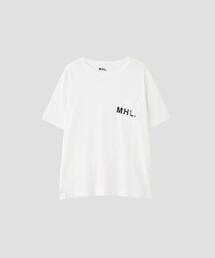 MHL.（エムエイチエル）の「PRINTED COTTON JERSEY TOP（Tシャツ/カットソー）」