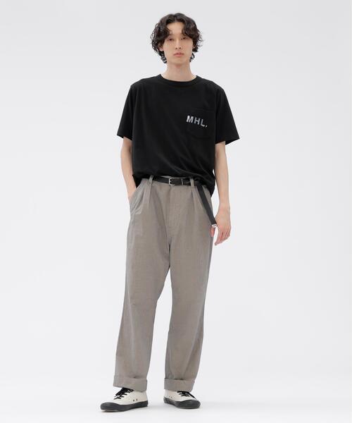 MHL.(エムエイチエル)の「PRINTED COTTON JERSEY TOP(Tシャツ/カットソー・メンズ・ホワイト/ブラック・MEDIUM/LARGE/SMALL/X-LARGE)」の3枚目の写真