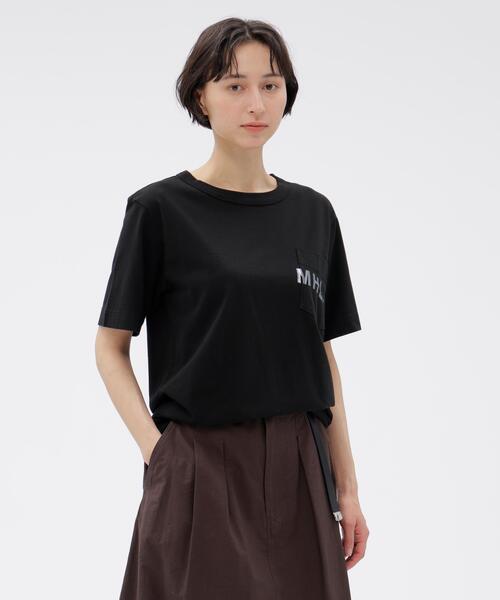 MHL.(エムエイチエル)の「PRINTED COTTON JERSEY TOP(Tシャツ/カットソー・メンズ・ホワイト/ブラック・MEDIUM/LARGE/SMALL/X-LARGE)」の4枚目の写真