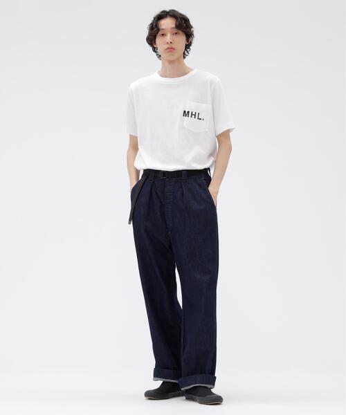 MHL.(エムエイチエル)の「PRINTED COTTON JERSEY TOP(Tシャツ/カットソー・メンズ・ホワイト/ブラック・MEDIUM/LARGE/SMALL/X-LARGE)」の8枚目の写真