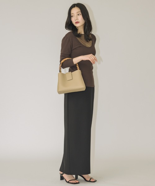 NEUNA(ヌナ)の「【今年だけの、とっておき】バンブー風ハンドルスクエアバッグ(ハンドバッグ・レディース・ベージュ/ブラック・FREE)」の22枚目の写真