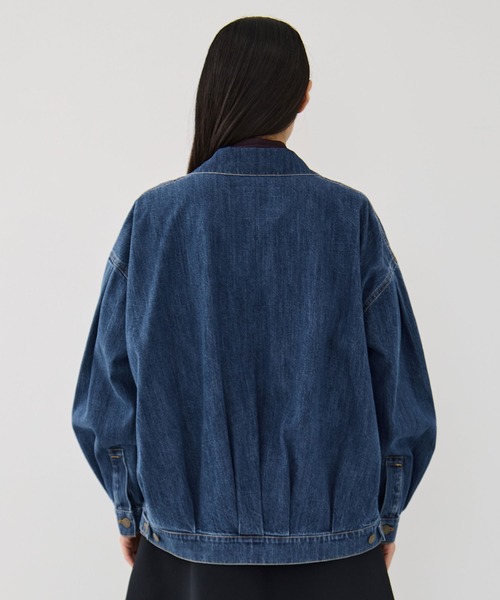 VACHEMENT(ヴァシュモン)の「【VACHEMENT/ヴァシュモン】SOFT DENIM Gジャン/ソフトデニムジャケット(デニムジャケット・レディース・ブルー・FREE)」の6枚目の写真