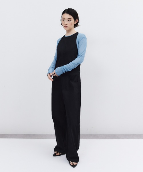 ELTONE(エルトーン)の「シアーリブロングスリーブトップス(Tシャツ/カットソー・レディース・ブルー/ブラック・FREE)」の13枚目の写真