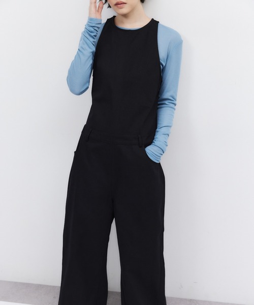 ELTONE(エルトーン)の「シアーリブロングスリーブトップス(Tシャツ/カットソー・レディース・ブルー/ブラック・FREE)」の15枚目の写真