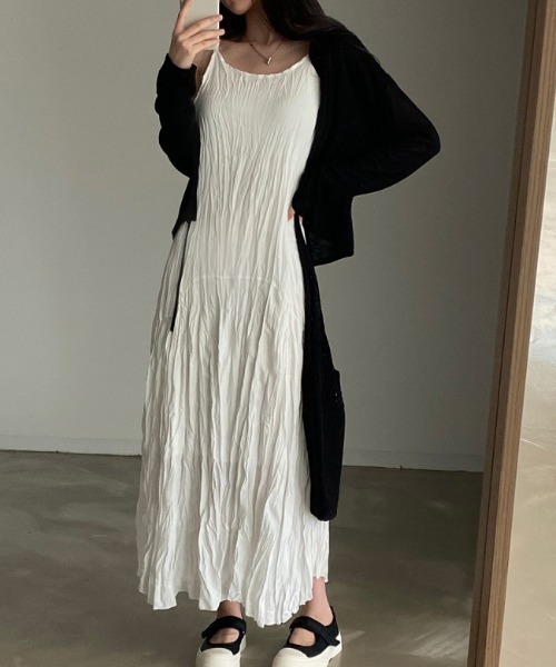 FREE STYLISTS（フリー スタイリスト）の「YUGA_YGMC　　Korean-style  Camisole summer dress（ワンピース・レディース・ホワイト/ブラック・FREE）」の22枚目の写真