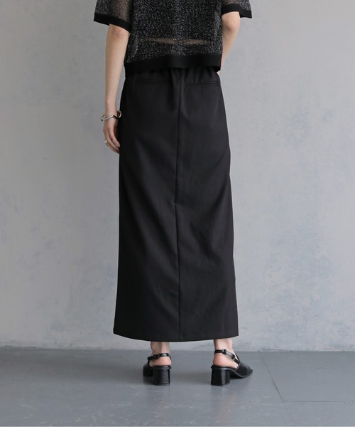 &g'aime(アンジェム)の「【&g'aime 】ラッフルラインスカート Ruffle Line Skirt(スカート・レディース・ブラック/グレー・FREE)」の4枚目の写真