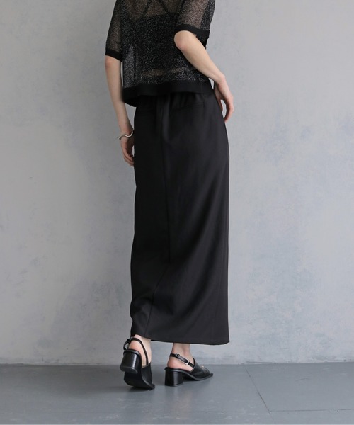 &g'aime(アンジェム)の「【&g'aime 】ラッフルラインスカート Ruffle Line Skirt(スカート・レディース・ブラック/グレー・FREE)」の5枚目の写真
