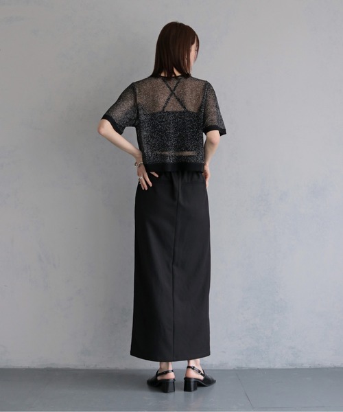 &g'aime(アンジェム)の「【&g'aime 】ラッフルラインスカート Ruffle Line Skirt(スカート・レディース・ブラック/グレー・FREE)」の12枚目の写真