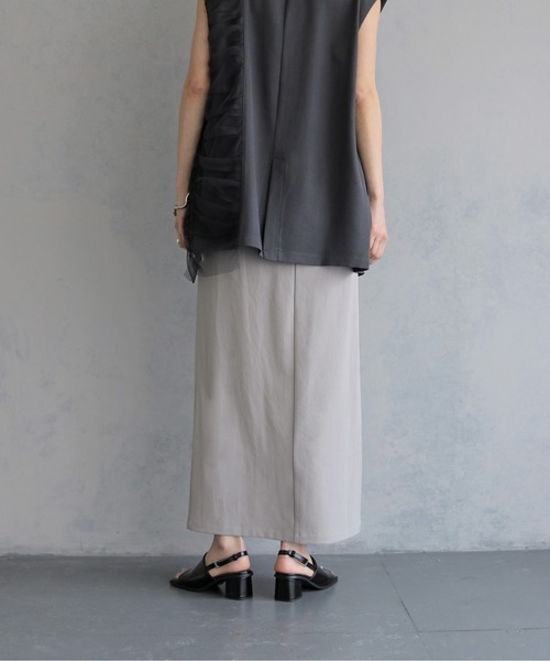 &g'aime(アンジェム)の「【&g'aime 】ラッフルラインスカート Ruffle Line Skirt(スカート・レディース・ブラック/グレー・FREE)」の18枚目の写真